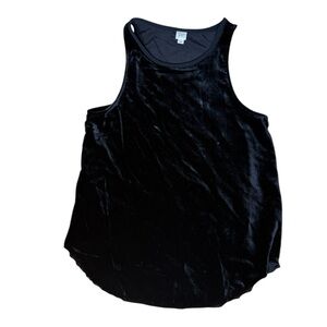 Gap Black Velvet Tank Top Size S